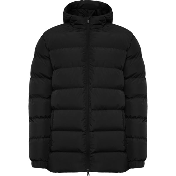 Roly Nepal unisex parka in black, ready for logo printing or embroidery