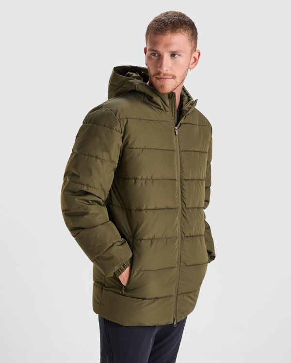 Roly Nepal unisex parka in black, alternative view, ready for logo printing or embroidery