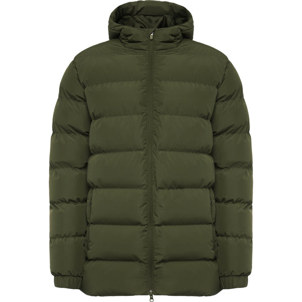 Roly Nepal unisex parka in dark army green, ready for logo printing or embroidery