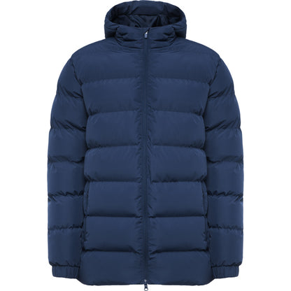 Roly Nepal unisex parka in navy blue, ready for logo printing or embroidery