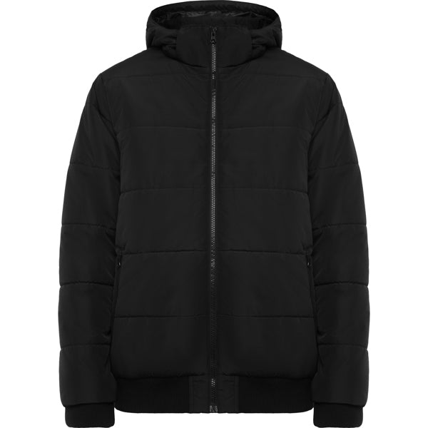 Roly Surgut unisex padded jacket in black, ready for logo printing or embroidery