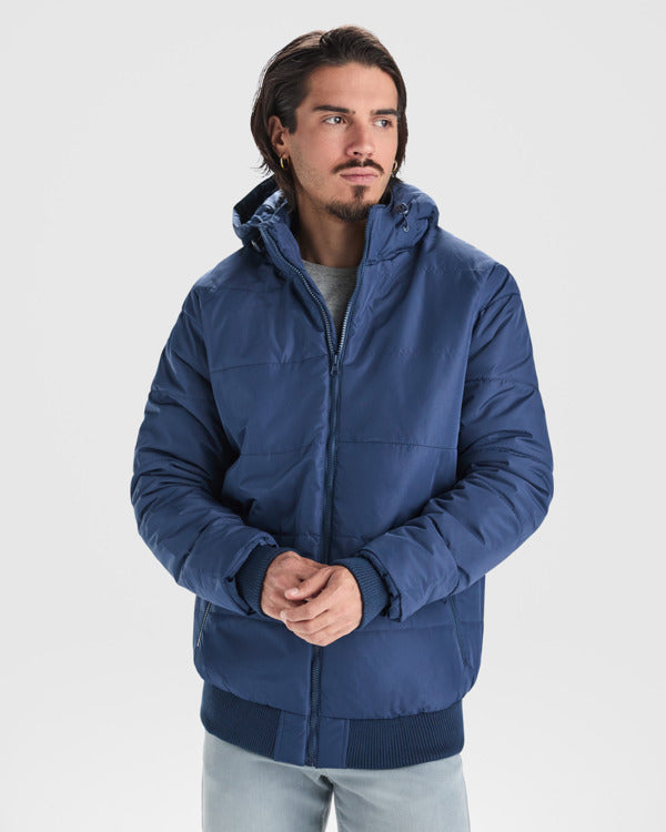 Roly Surgut unisex padded jacket in black, alternative view, ready for logo printing or embroidery