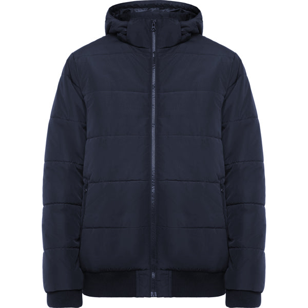 Roly Surgut unisex padded jacket in navy blue, ready for logo printing or embroidery