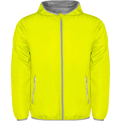 Roly Angelo unisex windbreaker in fluor yellow, ready for logo printing or embroidery
