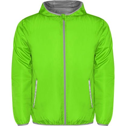 Roly Angelo unisex windbreaker in fluor green, ready for logo printing or embroidery
