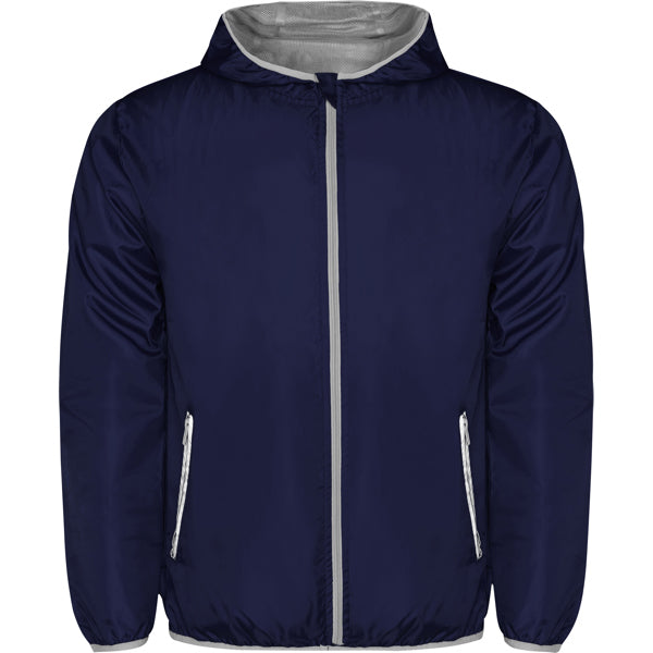 Roly Angelo unisex windbreaker in navy blue, ready for logo printing or embroidery