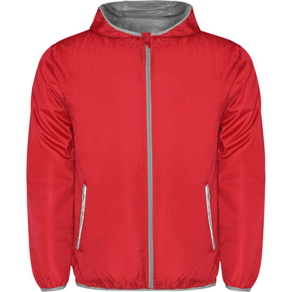 Roly Angelo unisex windbreaker in red, ready for logo printing or embroidery