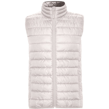 Roly Oslo men's padded gilet in vintage white, ready for logo printing or embroidery