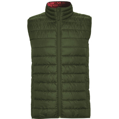 Roly Oslo men's padded gilet in army green, ready for logo printing or embroidery