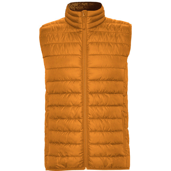 Roly Oslo men's padded gilet in curry yellow, ready for logo printing or embroidery