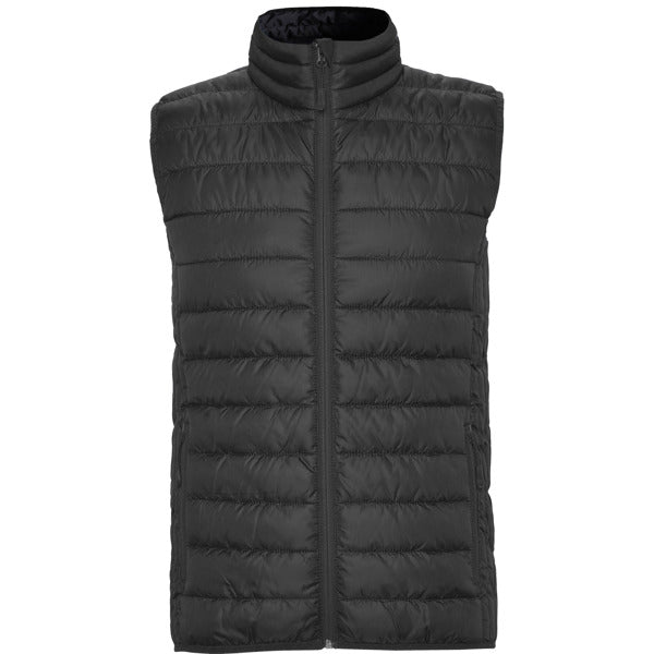 Roly Oslo men's padded gilet in ebony, ready for logo printing or embroidery
