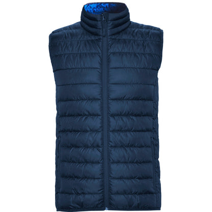 Roly Oslo men's padded gilet in navy blue, ready for logo printing or embroidery