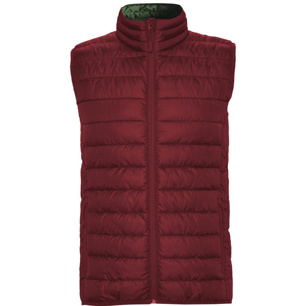Roly Oslo men's padded gilet in garnet, ready for logo printing or embroidery