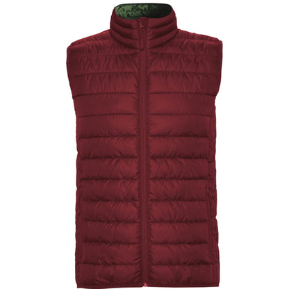 Roly Oslo men's padded gilet in garnet, ready for logo printing or embroidery