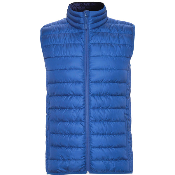 Roly Oslo men's padded gilet in electric blue, ready for logo printing or embroidery