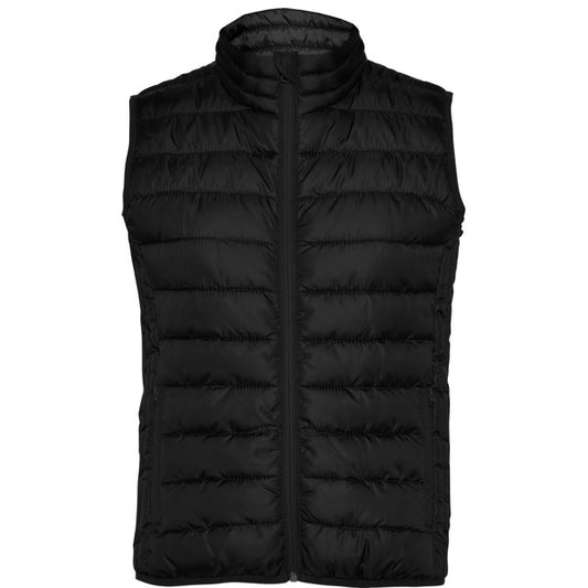 Roly Oslo Woman women's padded gilet in black, ready for logo printing or embroidery