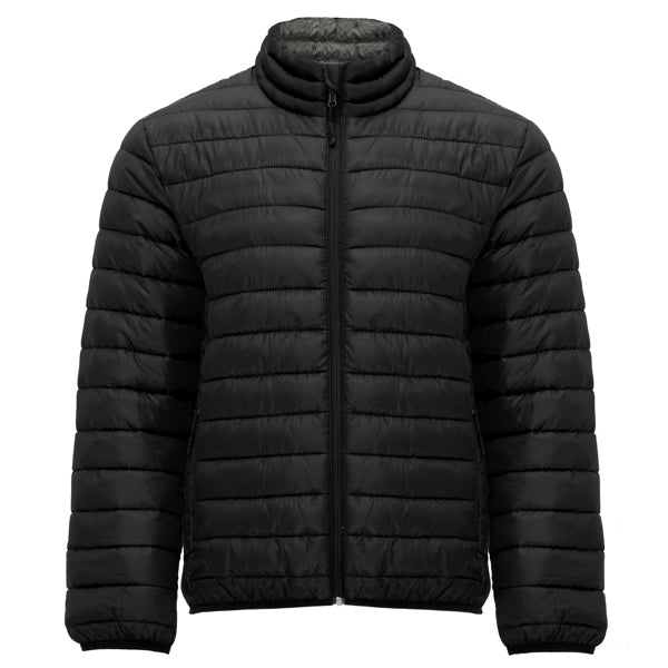 Roly Finland men's padded jacket in black, ready for logo printing or embroidery