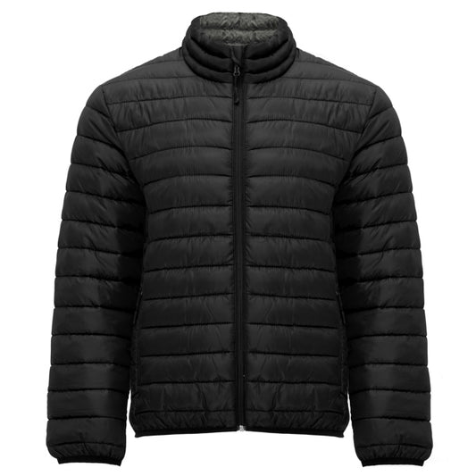 Roly Finland men's padded jacket in black, ready for logo printing or embroidery