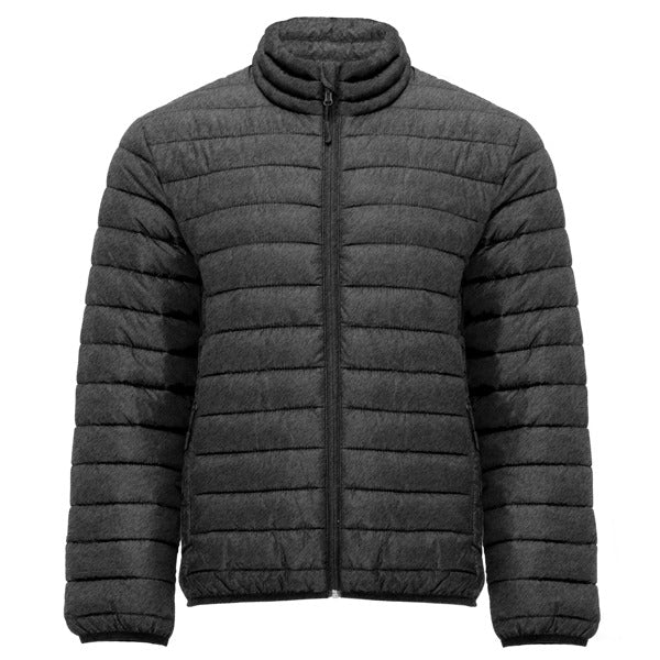 Roly Finland men's padded jacket in heather black, ready for logo printing or embroidery