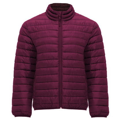 Roly Finland men's padded jacket in plum red, ready for logo printing or embroidery