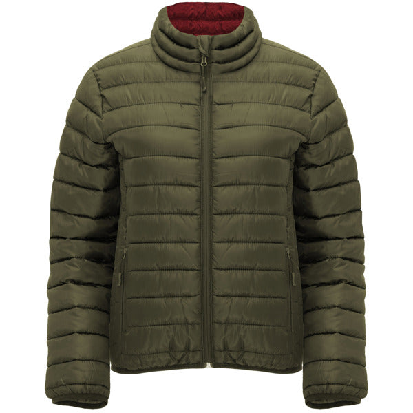 Roly Finland Woman women's padded jacket in army green, ready for logo printing or embroidery