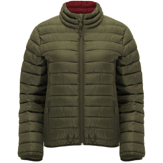 Roly Finland Woman women's padded jacket in army green, ready for logo printing or embroidery