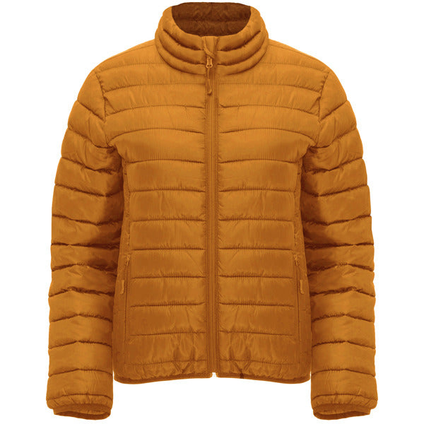 Roly Finland Woman women's padded jacket in curry yellow, ready for logo printing or embroidery