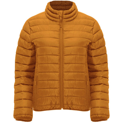 Roly Finland Woman women's padded jacket in curry yellow, ready for logo printing or embroidery