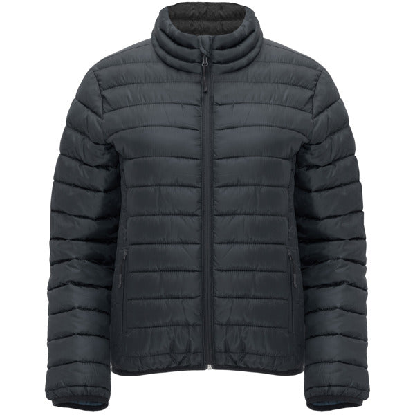 Roly Finland Woman women's padded jacket in ebony, ready for logo printing or embroidery