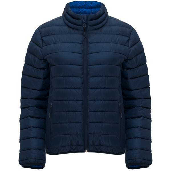 Roly Finland Woman women's padded jacket in navy blue, ready for logo printing or embroidery