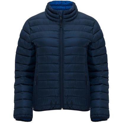 Roly Finland Woman women's padded jacket in navy blue, ready for logo printing or embroidery