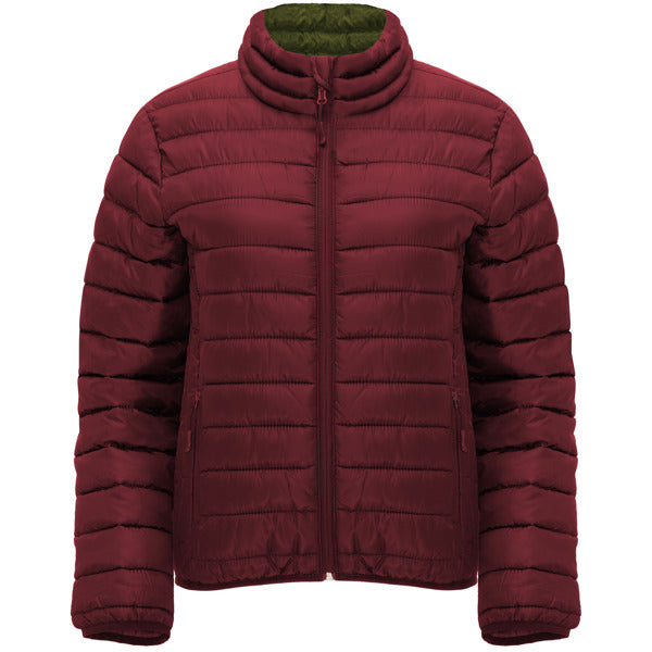 Roly Finland Woman women's padded jacket in garnet, ready for logo printing or embroidery