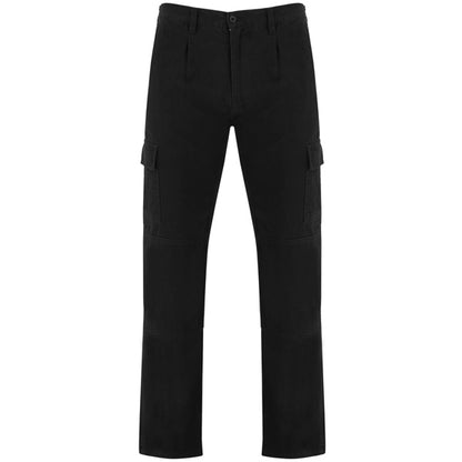 Roly WRK Safety men's trousers in black, ready for logo printing or embroidery