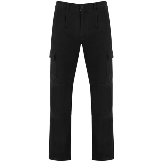 Roly WRK Safety men's trousers in black, ready for logo printing or embroidery