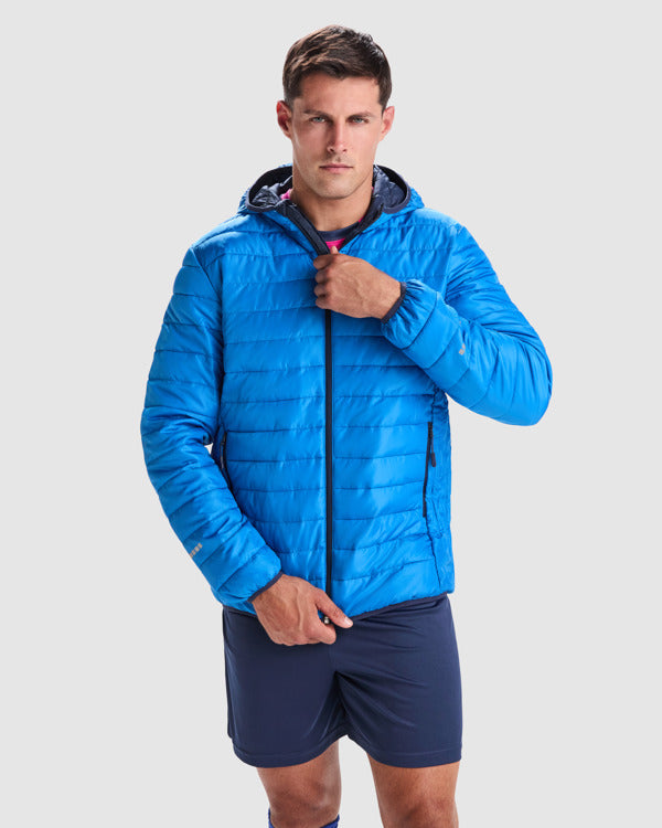 Roly Norway Sport men's parka in black/red, alternative view, ready for logo printing or embroidery