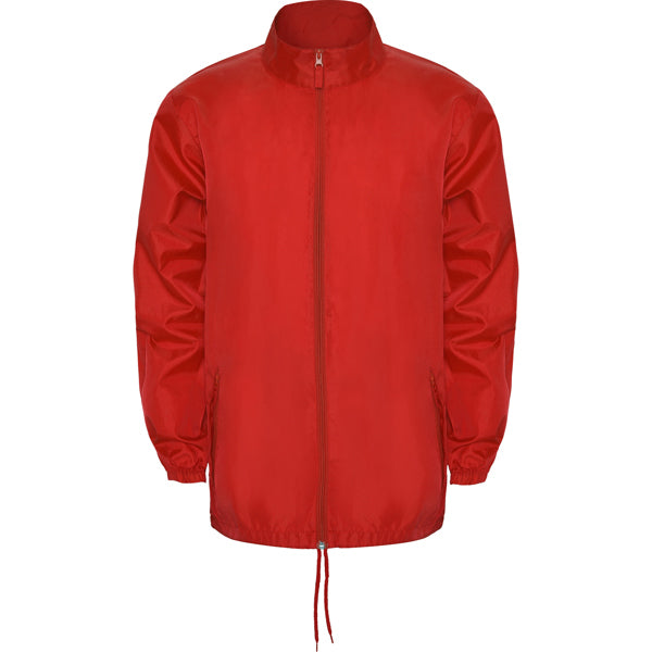 Roly Island men's jacket in red, ready for logo printing or embroidery