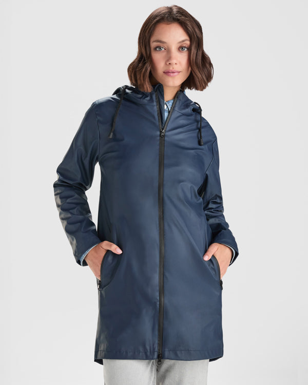 Roly Sitka Woman women's raincoat in black, alternative view, ready for logo printing or embroidery