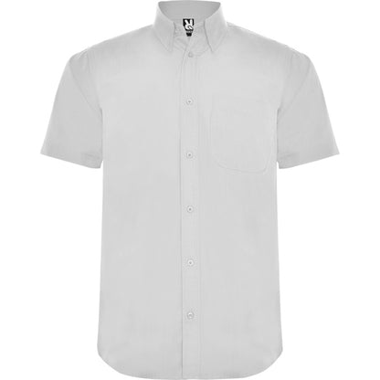 Roly WRK Aifos men's shirt in white, ready for logo printing or embroidery