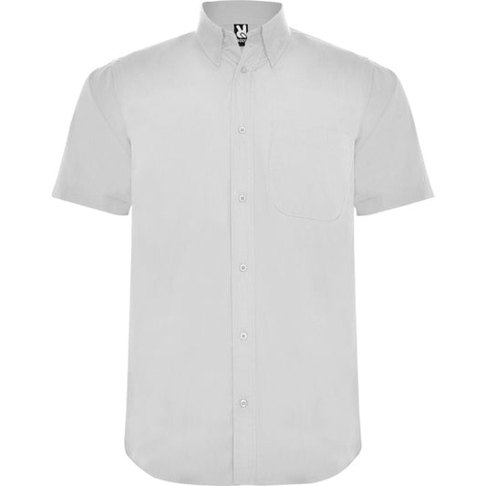 Roly WRK Aifos men's shirt in white, ready for logo printing or embroidery