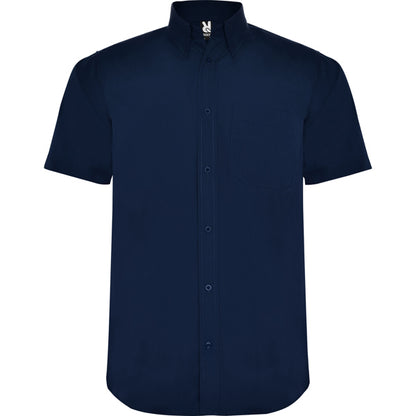 Roly WRK Aifos men's shirt in navy blue, ready for logo printing or embroidery