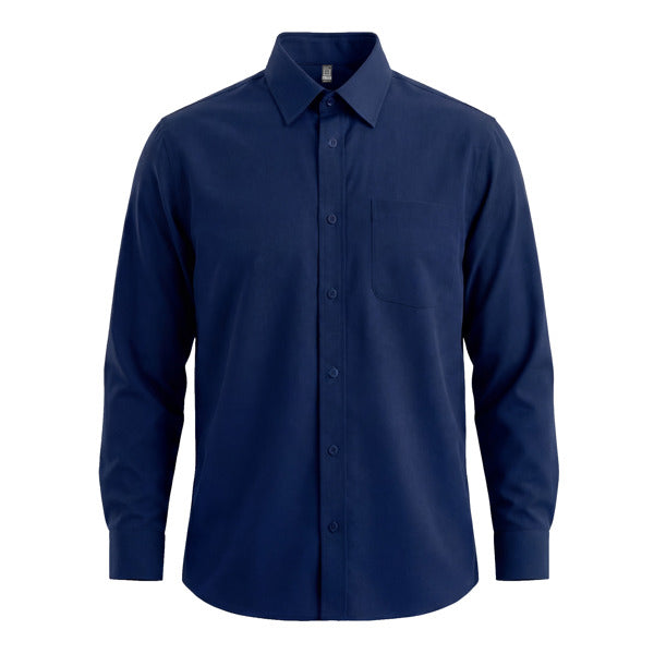 Roly WRK Aifos L/s men's shirt in navy blue, ready for logo printing or embroidery