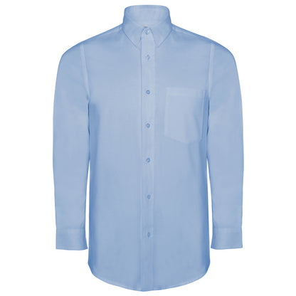 Roly WRK Oxford men's shirt in sky blue, ready for logo printing or embroidery