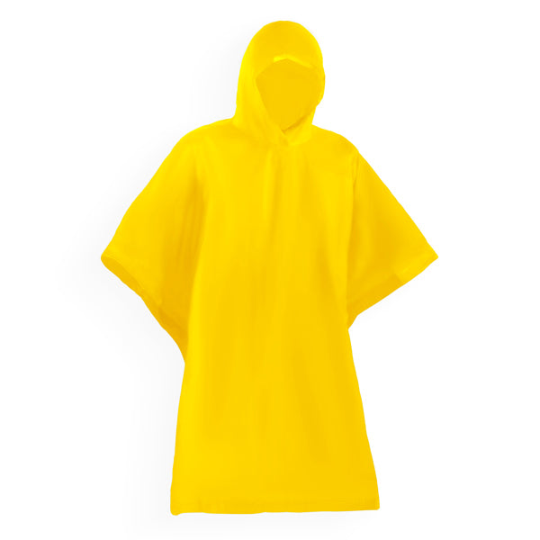 Stamina Damper pVC rain poncho in yellow, ready for logo printing
