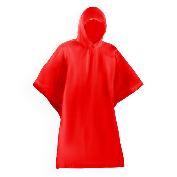 Stamina Damper pVC rain poncho in red, ready for logo printing