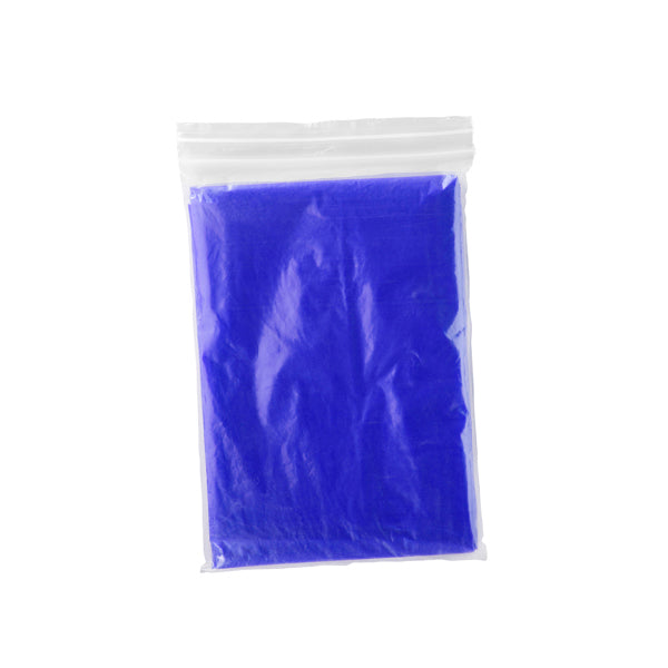 Stamina Shaka low-density polyethylene (LDPE) rain poncho in royal blue, ready for logo printing