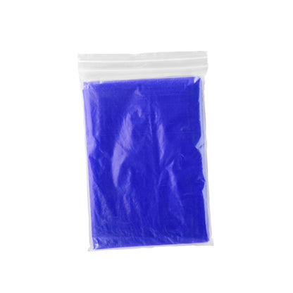 Stamina Shaka low-density polyethylene (LDPE) rain poncho in royal blue, ready for logo printing