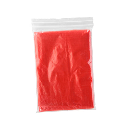 Stamina Shaka low-density polyethylene (LDPE) rain poncho in red, ready for logo printing