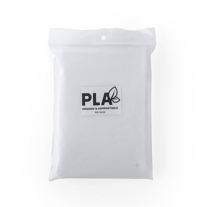 Stamina Vostok compostable PLA rain poncho in transparent, ready for logo printing