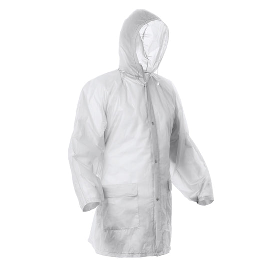 Stamina Baikal waterproof raincoat with heat-sealed edges in white, ready for logo printing