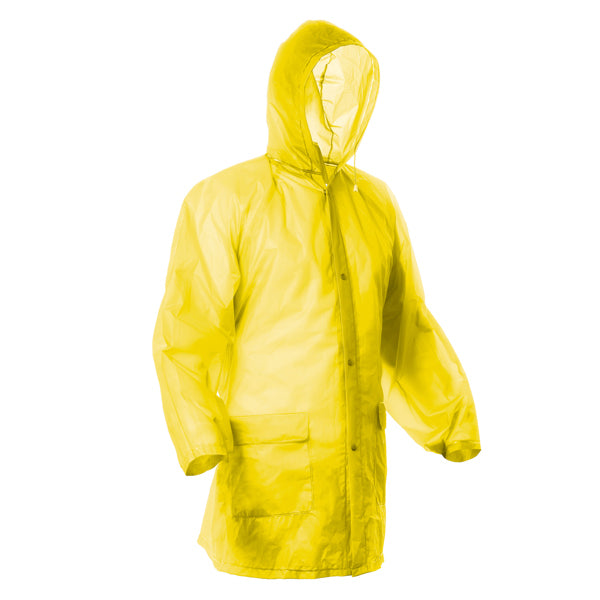 Stamina Baikal waterproof raincoat with heat-sealed edges in yellow, ready for logo printing